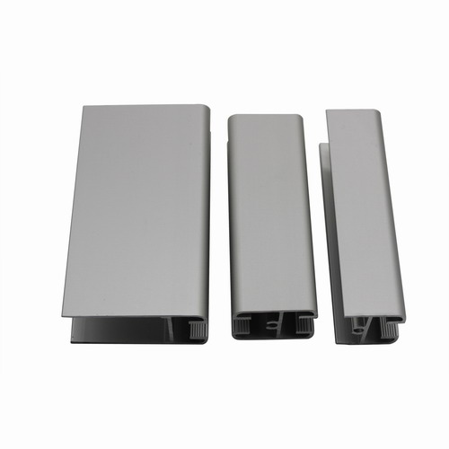 wardrobe sliding door silver vertical frame handle profile