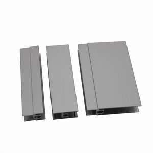 wardrobe sliding door silver vertical frame handle profile