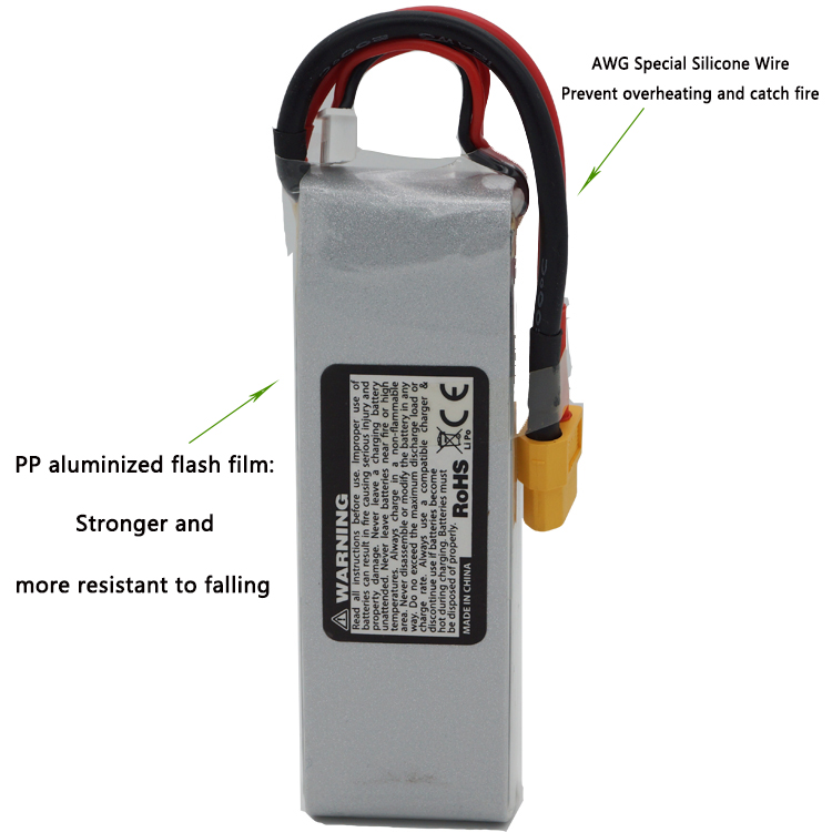 Promotion rechargeable 11.1v 2200mah 30c 3s lipo battery pack for rc aircraft hobby