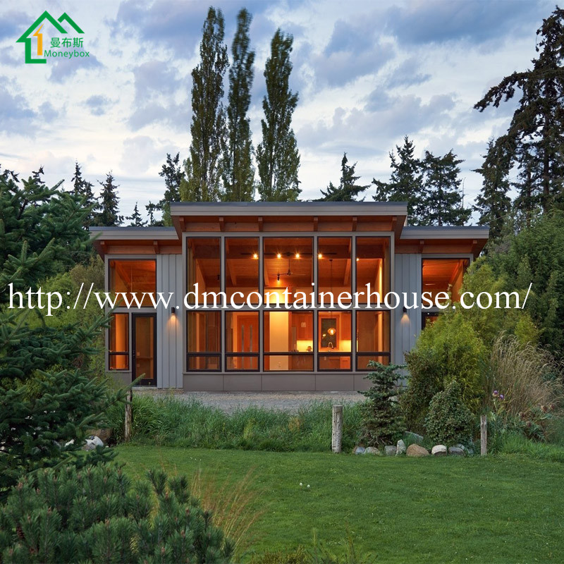 Container prefab house with solar panels of prefab floating house factory hot sales