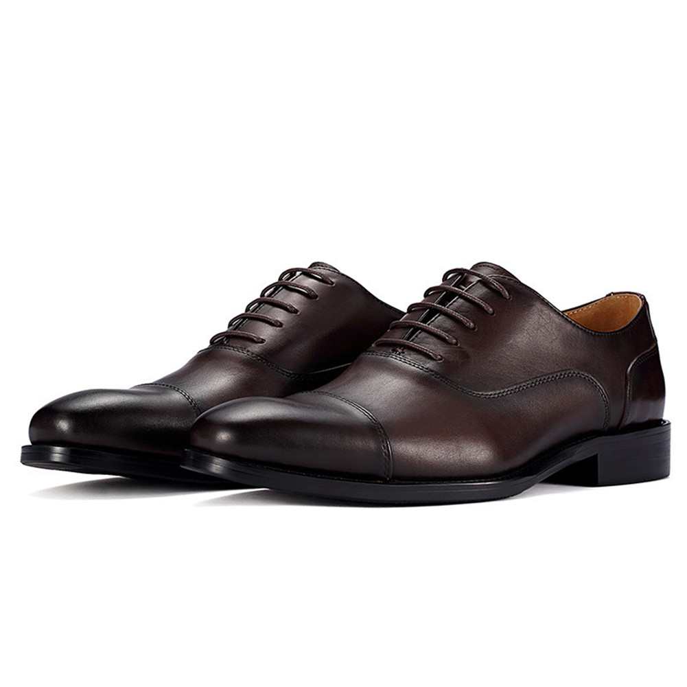 Men height increasing shoes genuine leather dress shoes