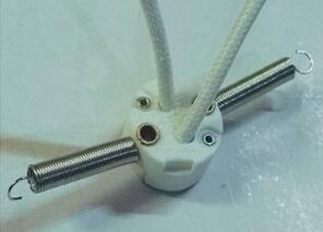 Circular GU5.3 lamp holder Mr16 ceramic base socket with metal spring