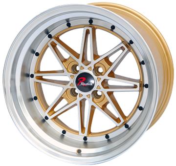 17 inch aluminum alloy wheels for car gold machine face JH2010 of Jihoo Wheels