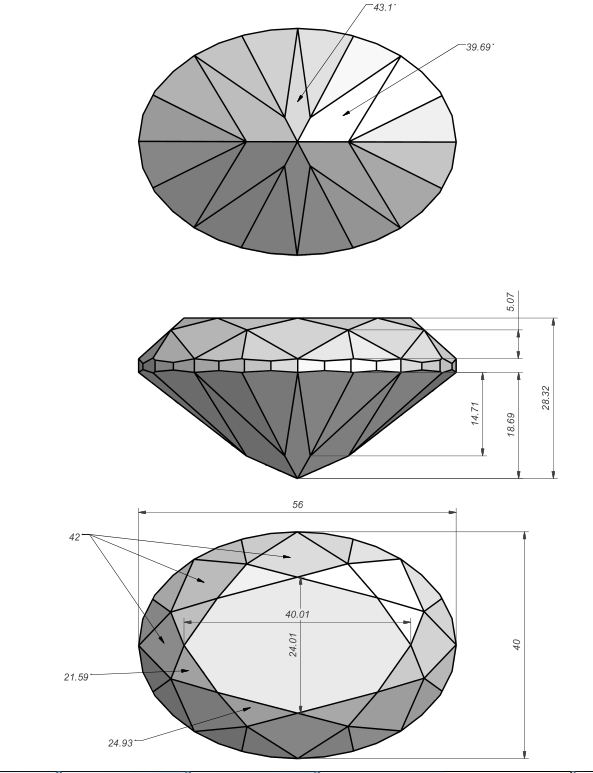 1-100mm cubic zirconia (CZ) round