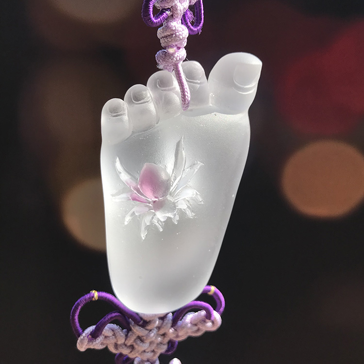 Liuli Handmade Car Hanging Crystal Pendant Decoration Tibetan Buddha