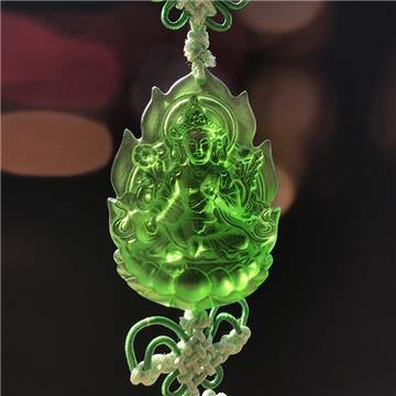 Liuli Handmade Car Hanging Crystal Pendant Decoration Tibetan Buddha
