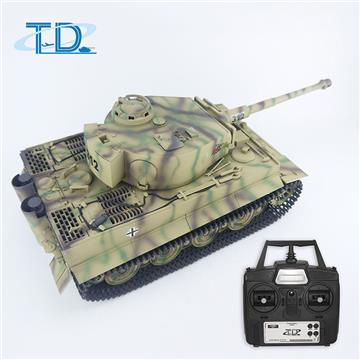 2.4Ghz 1/16 TigerⅠ late version RC Tank Sound+Smoke+Shooting Customized Paint Tank Toy