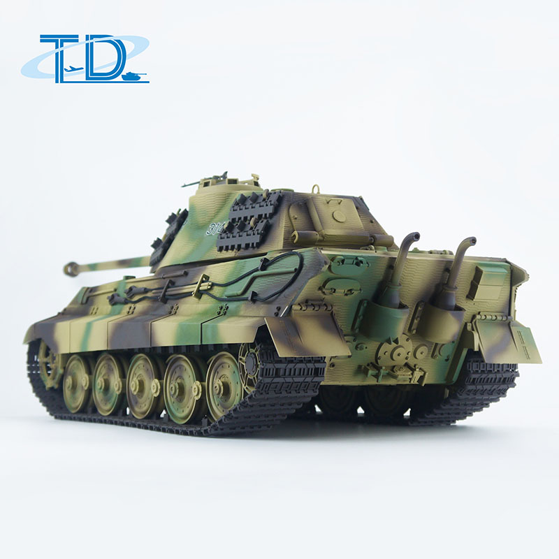 2.4Ghz 1/16 Kingtiger-porsche RC Tank Sound+Smoke+Shooting Customized Paint