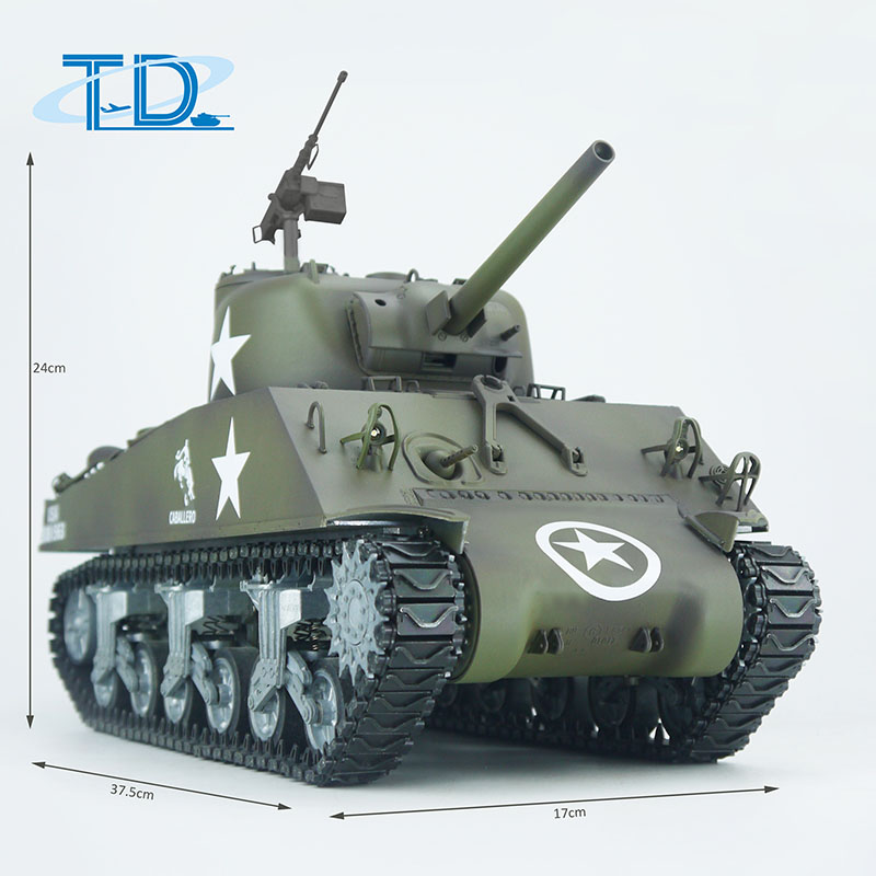 2.4Ghz 1/16 U.S.A  "Sherman"M4A3 RC Tank Sound+Smoke+Shooting Customized Paint