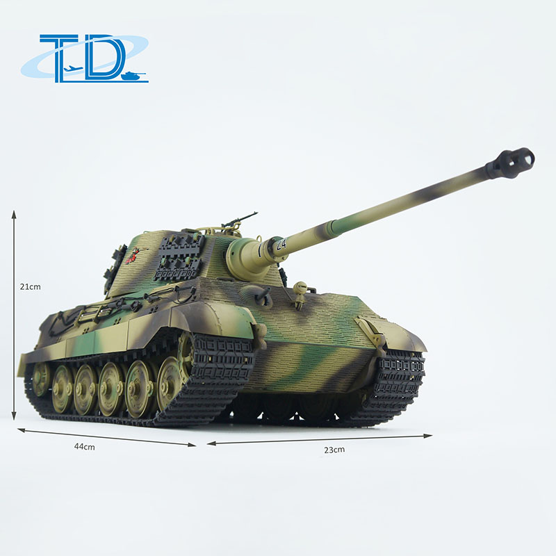 2.4Ghz 1/16  King Tiger-henschel RC Tank Sound+Smoke+Shooting Customized Paint