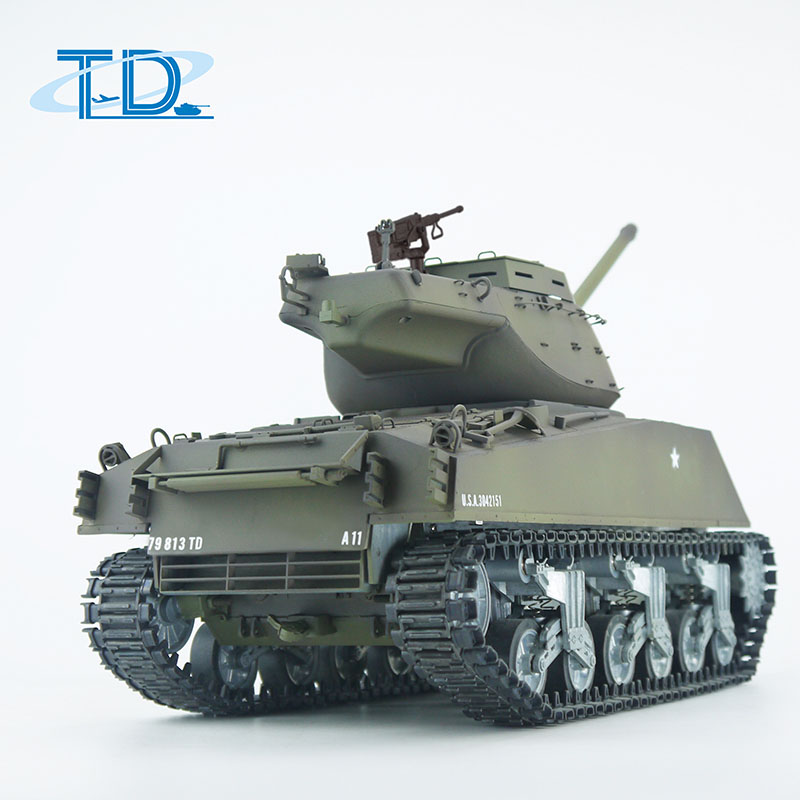 2.4Ghz 1/16 U.S.A  "Sherman"M36 RC Tank Sound+Smoke+Shooting Customized Paint
