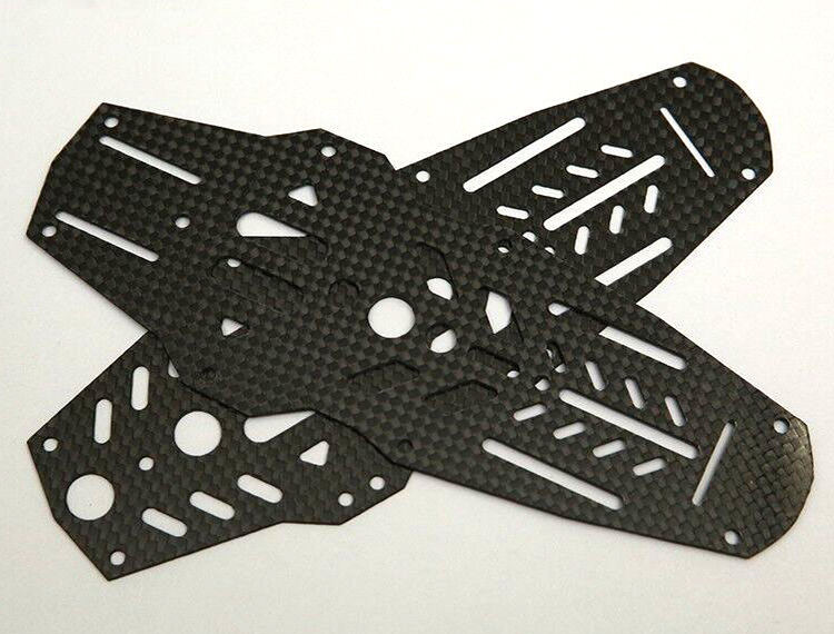 Customized UAV carbon board machining cutting drilling slotting CNC carbon fiber board