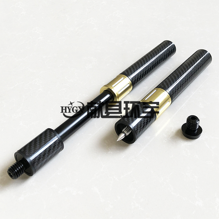 Carbon fiber billiard pole extender, bullet head extension, rear handle