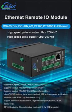 4DIN 4AIN 2AO 4DO sink output PLC Modbus RTU TCP Remote I/O Module