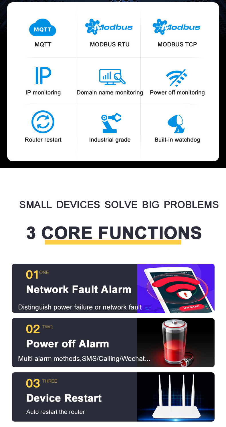 Wireless Network Fault Monitoring RTU for Disconnection and Power Failure