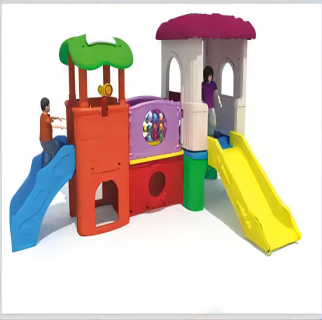 Outdoor children's slide playground safe and assured home Rotomolding