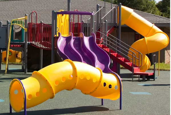 Outdoor children's slide playground safe and assured home Rotomolding