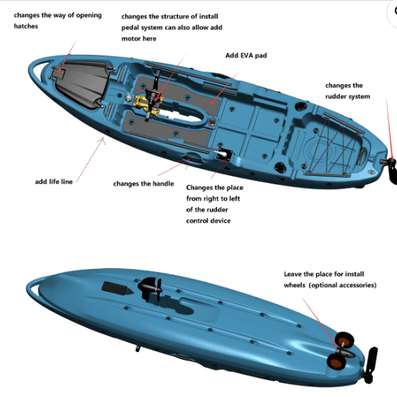 NEW Kayak plastic fishing boat rotary-plastic products