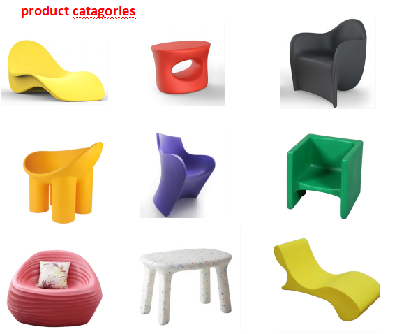 YOUGE factory rotomolding casting mould Pool sofa all Plastic sofa